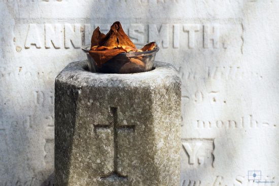 Dried Flower Petals and Cross, Lafayette Cemetery No. 1, New Orleans