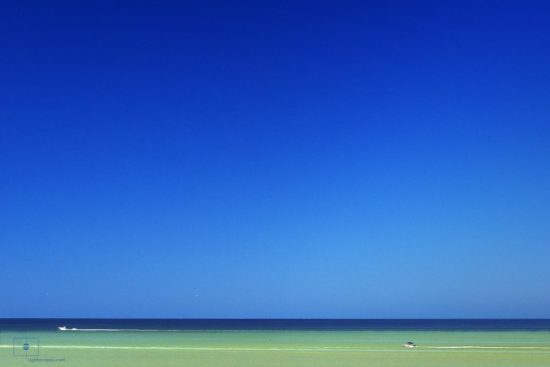 White and Black Motorboats on the Gulf of Mexico, Naples, Florida