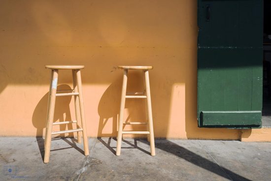 Bouncer’s Stools in Morning Light, Bourbon Street, New Orleans Bouncer's Stools in Morning Light, Bourbon Street, New Orleans