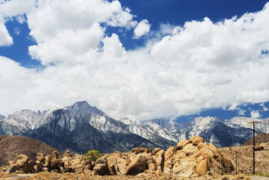 Lone Pine Peak and Mount Whitney from Alabama Hills, Lone Pine, California
