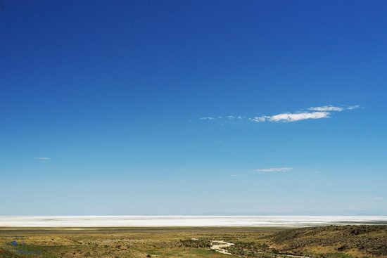 Blue Lake and Bonneville Salt Flats, Wendover, Utah Blue Lake with Wetlands and the Bonneville Salt Flats, Wendover, Utah