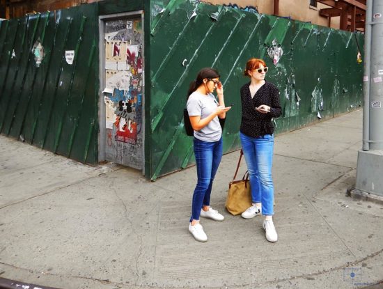 Lost Tourist Women on Phones - Lower East Side, New York City